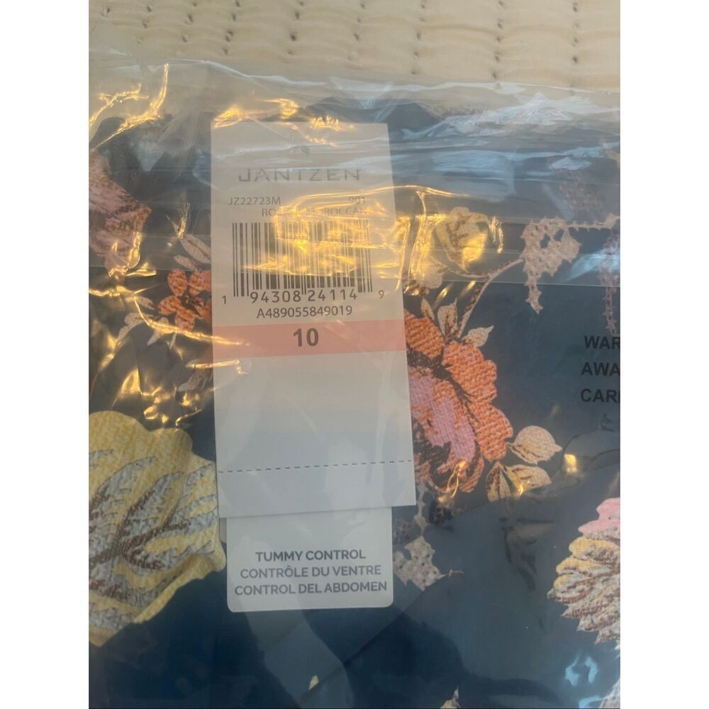 Jantzen Vamp Swim Dress with Removable Straps Tapestry Rose Size 10 NEW NWT - Picture 11 of 13
